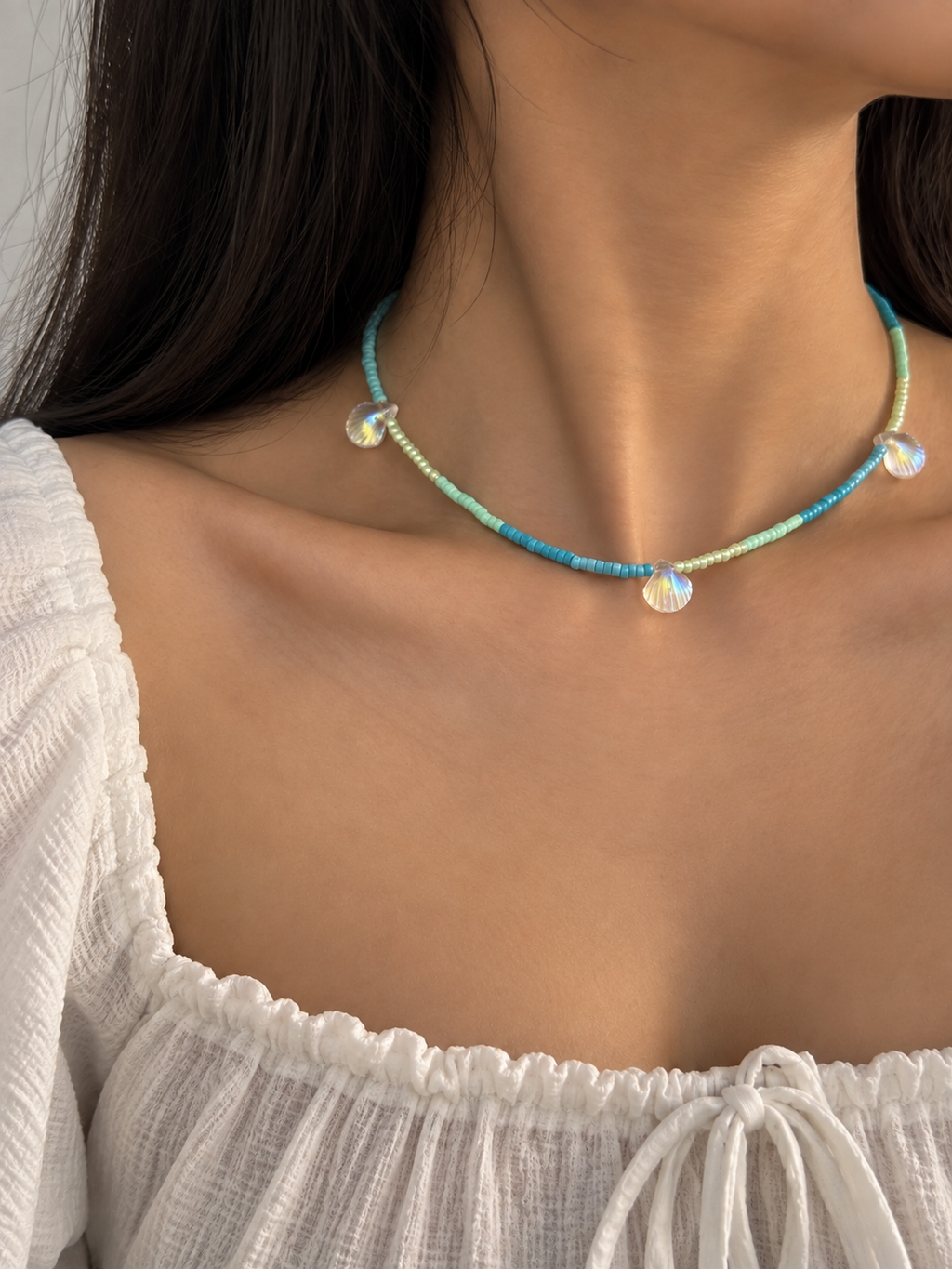 Ocean Shell Bead Necklace