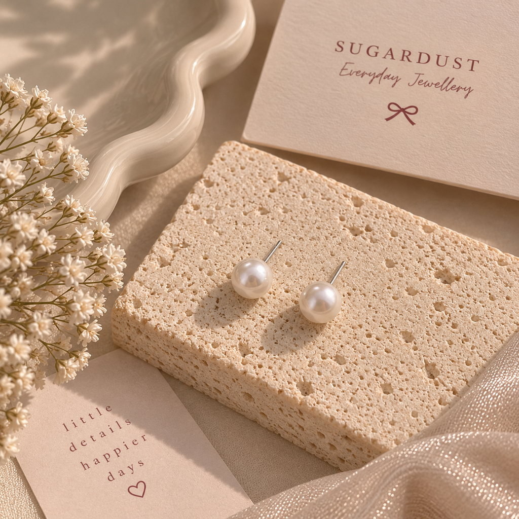 Classic Pearl Stud Earrings