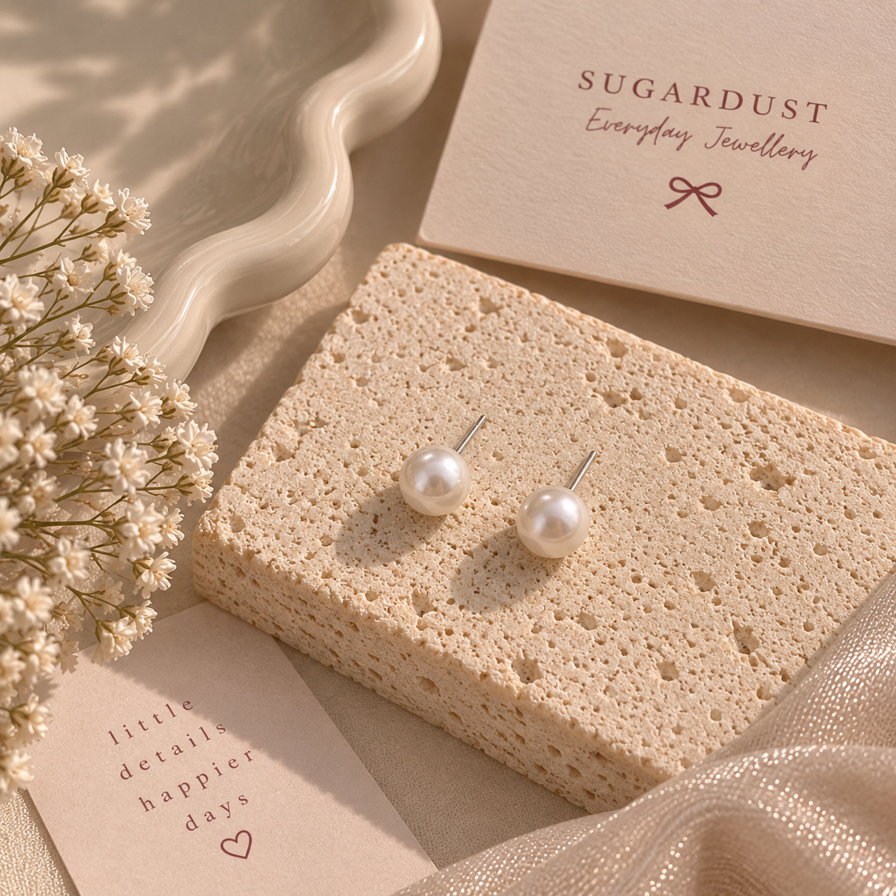 Classic Pearl Stud Earrings