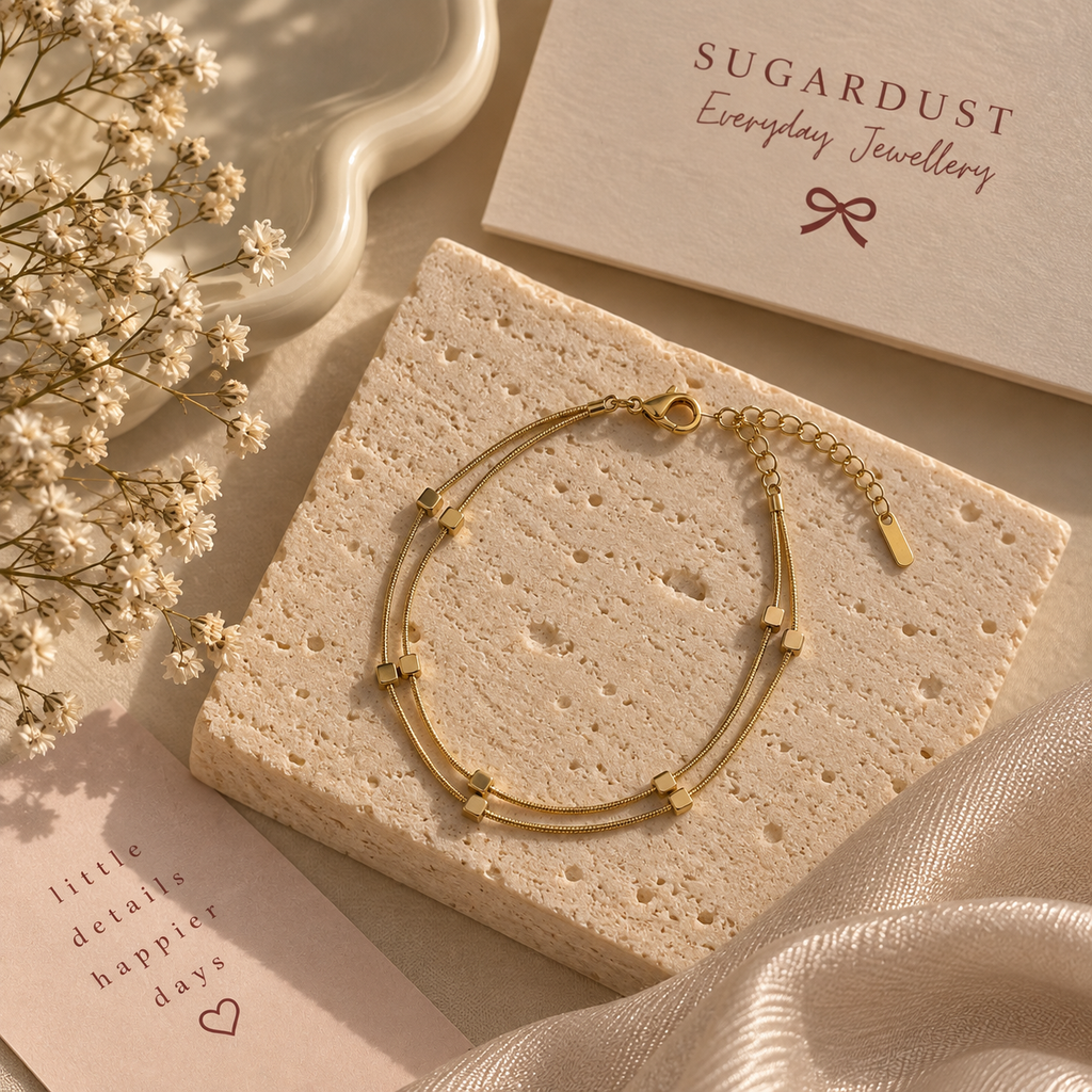 Golden Duo Adjustable Bracelet
