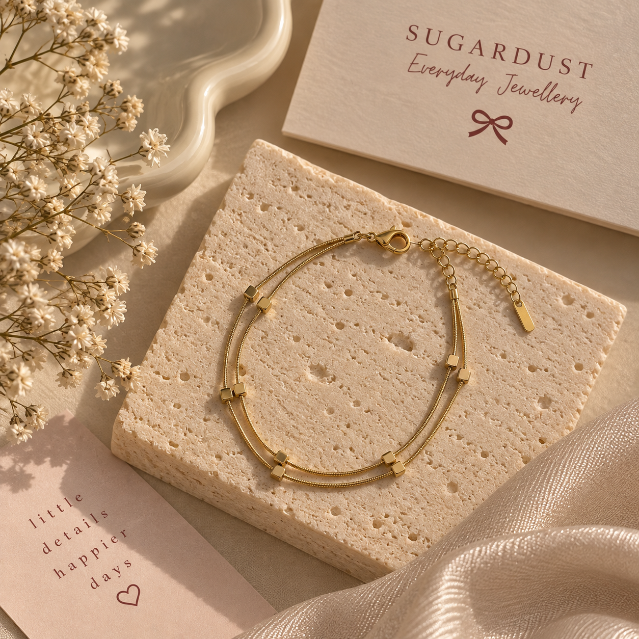 Golden Duo Adjustable Bracelet