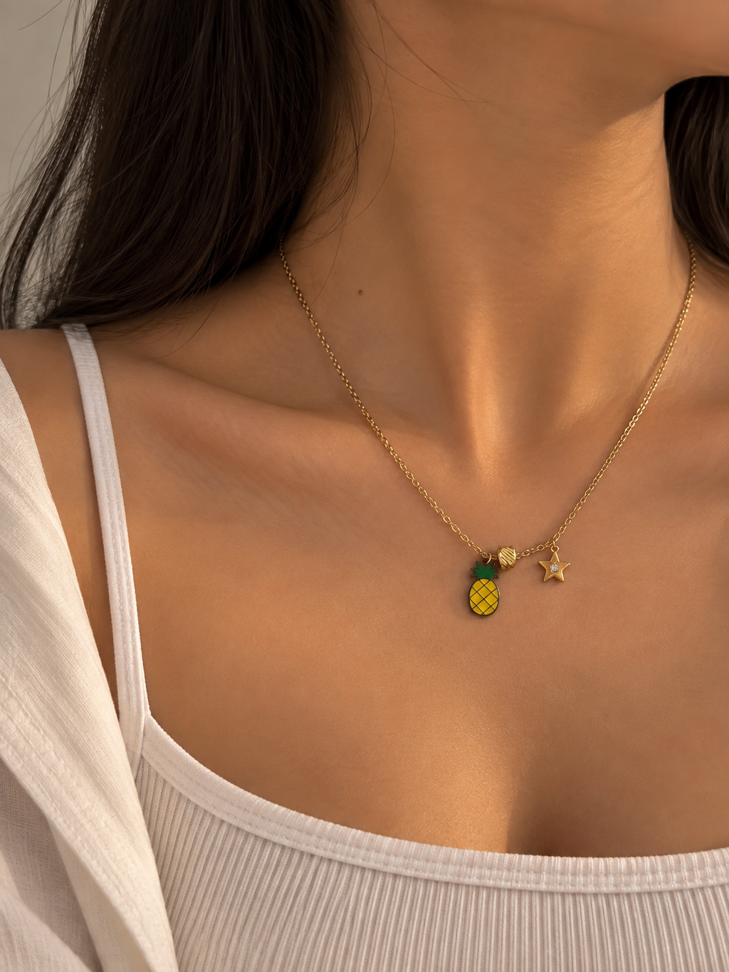 Pineapple Charm Necklace