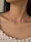 Blush Pearl Double-Layer Necklace