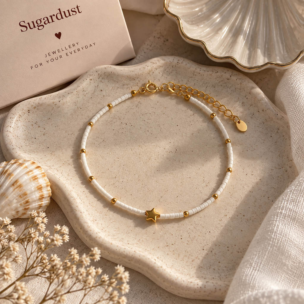 Starlight Beaded Anklet ⭐
